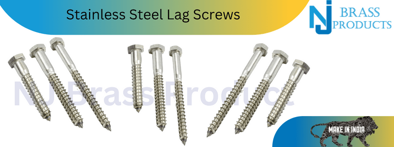 25 Pcs 1/4 X 2-1/2 Inch Stainless Steel Lag Screws - Hex Head Wood Fasteners