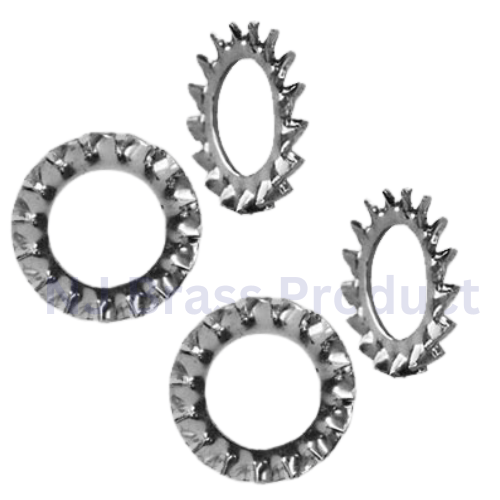 thumbnail image 2 of 304 Stainless Steel External Serrated Lock Washers - M4 M5 M6 M8 M10 M12 Assortment Kit (270 Pieces) 2 of 11